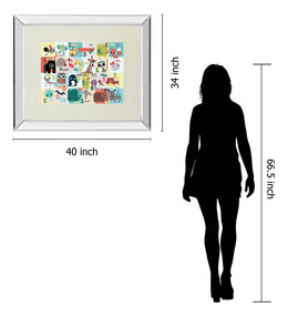 Mirrored Frame Animal Abc By Julian Phillips 34X40 Mirror Frame Print