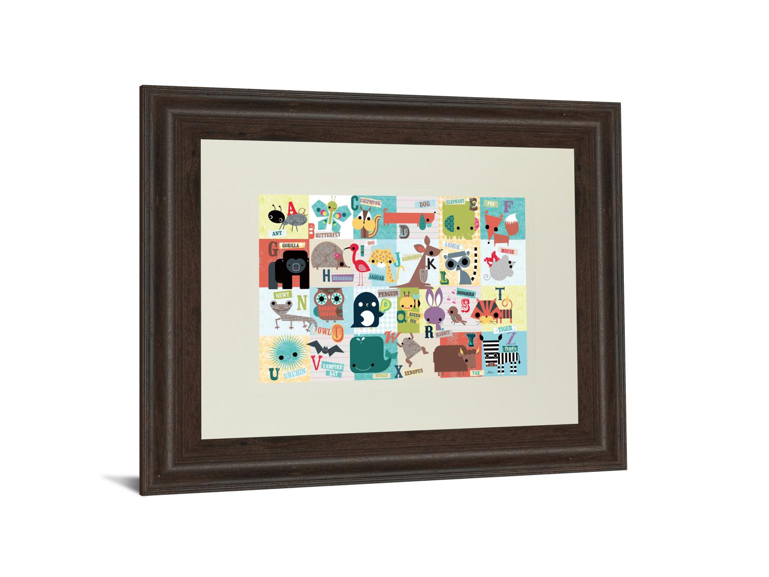 Animal Abc By Julian Phillips 34X40 Framed Print