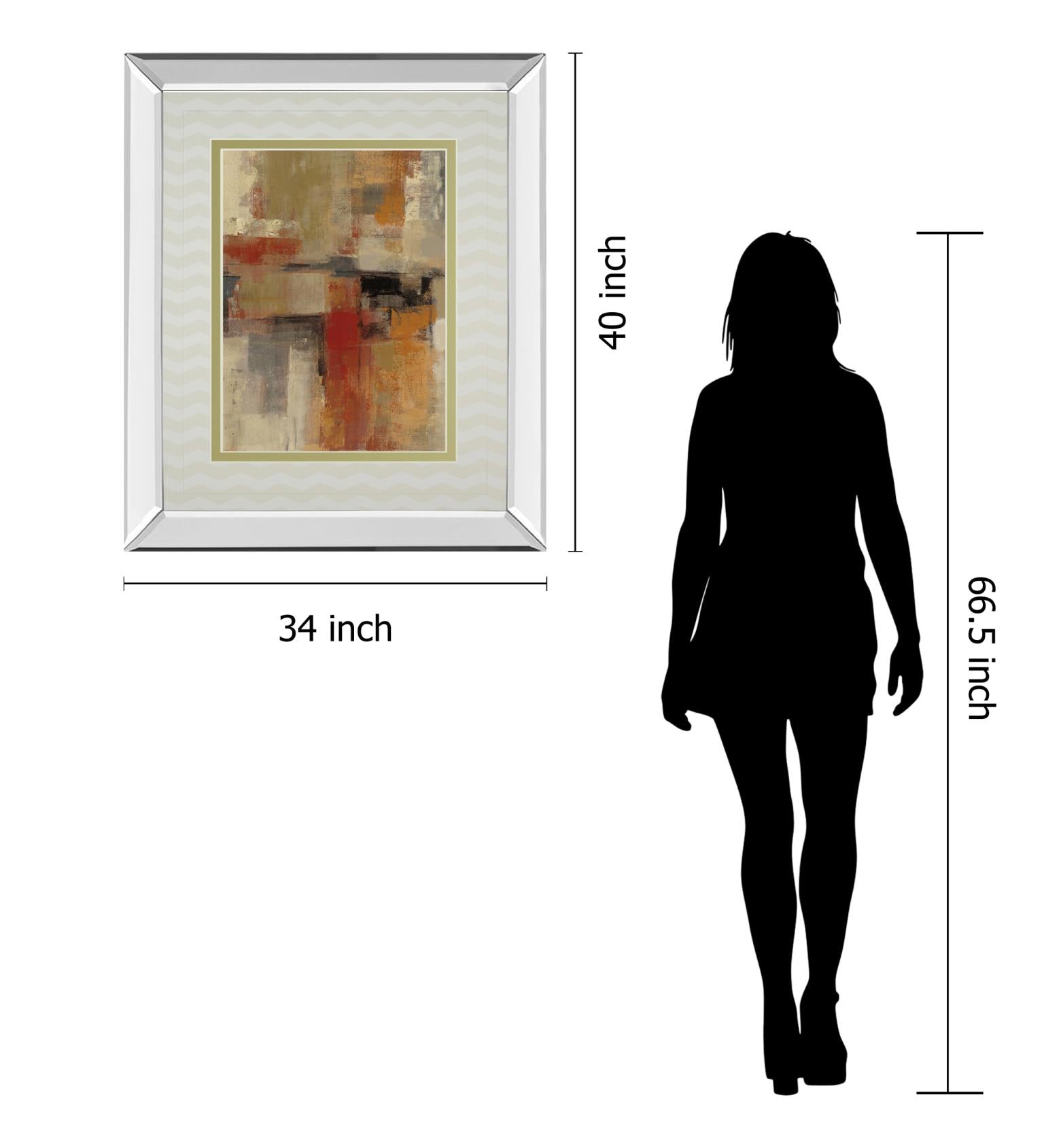 Mirrored Frame Intersection Crop I By Sylvia Vassileva 34X40 Mirror Frame Print