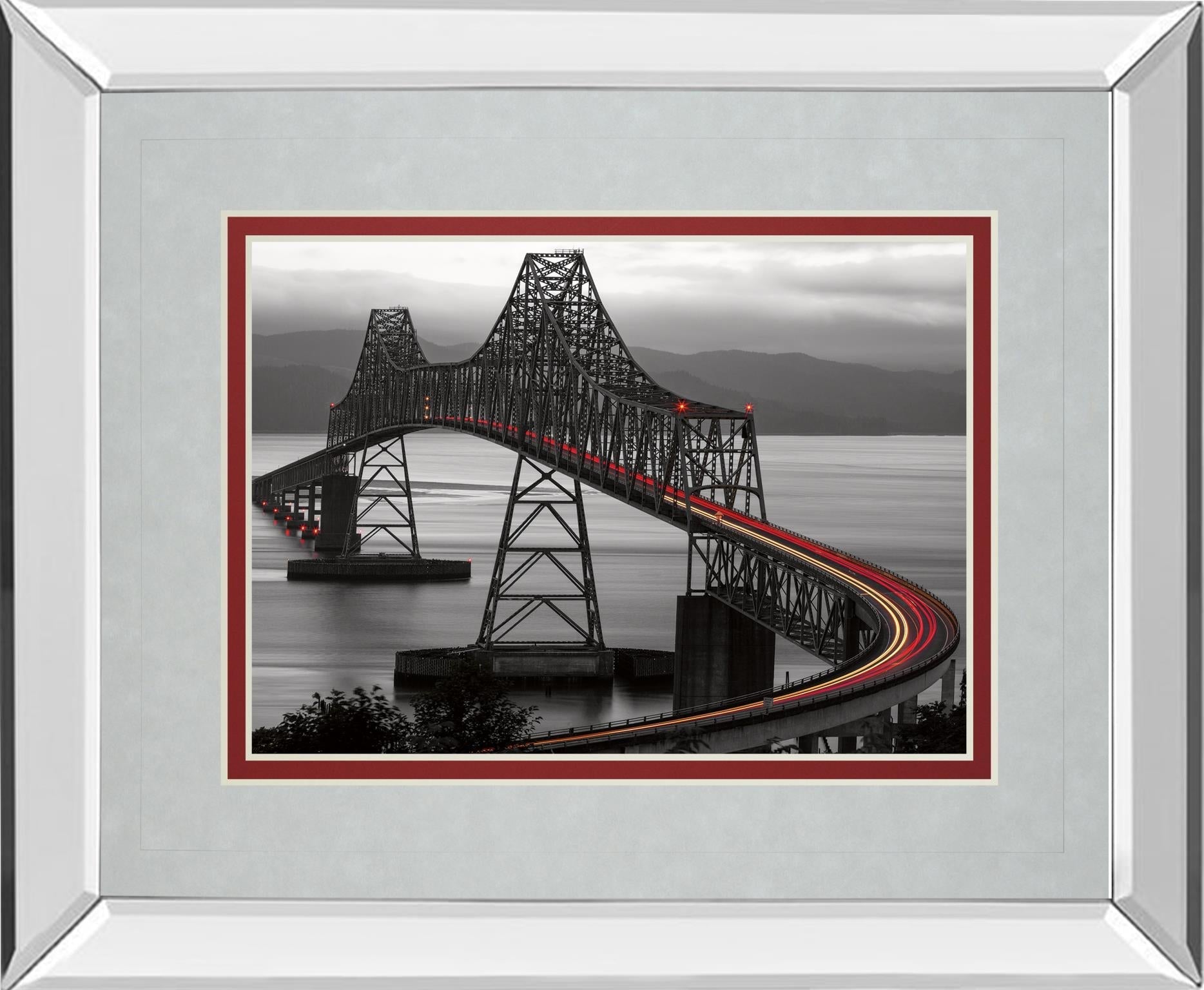 Mirrored Frame Boomerang By Aaron Reed 34X40 Mirror Frame Print