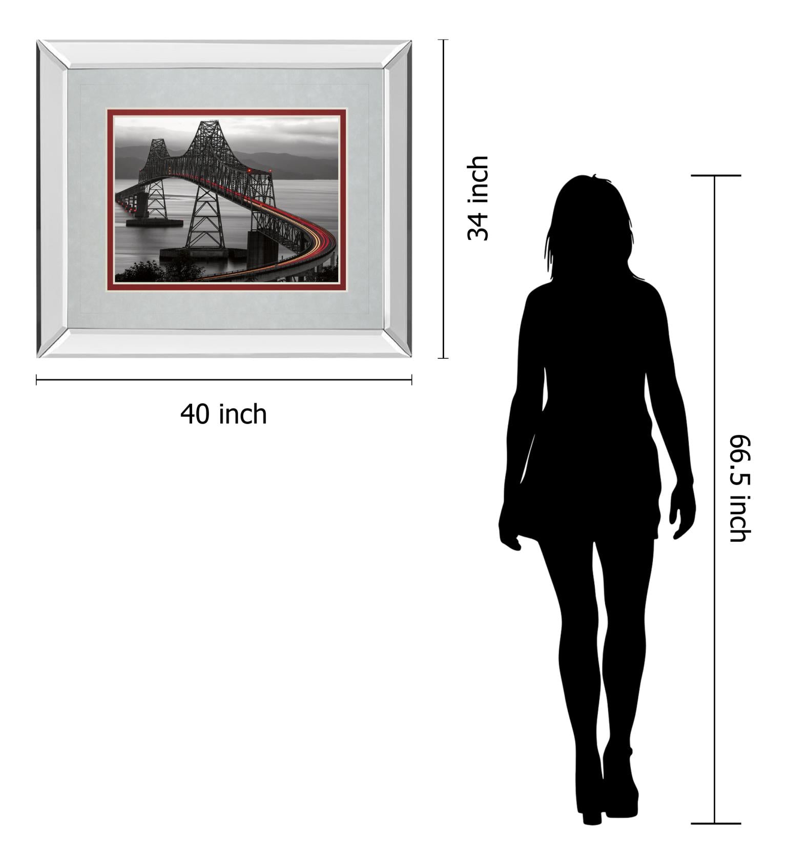 Mirrored Frame Boomerang By Aaron Reed 34X40 Mirror Frame Print