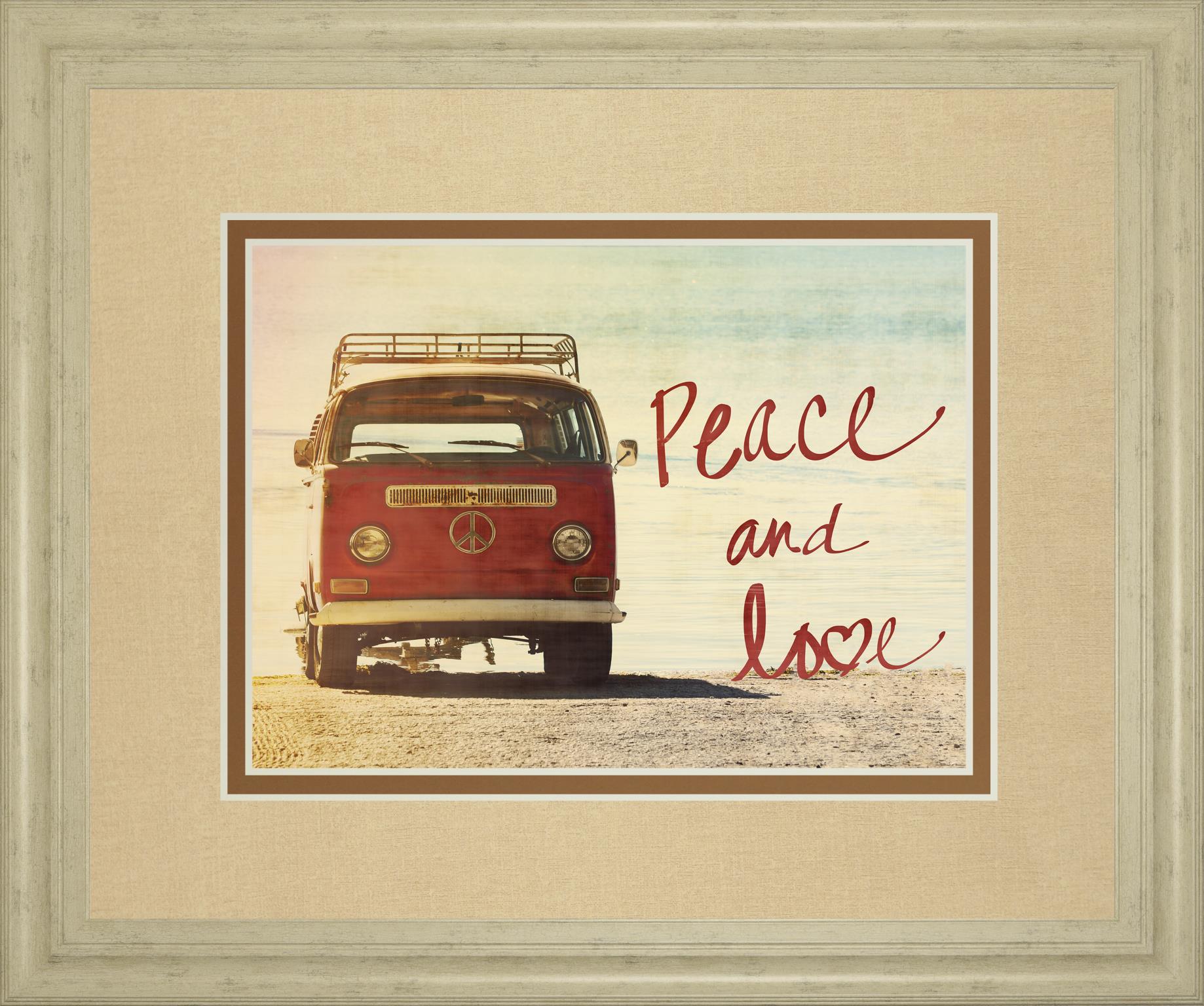 Peace And Love By Gail Peck 34X40 Framed Print