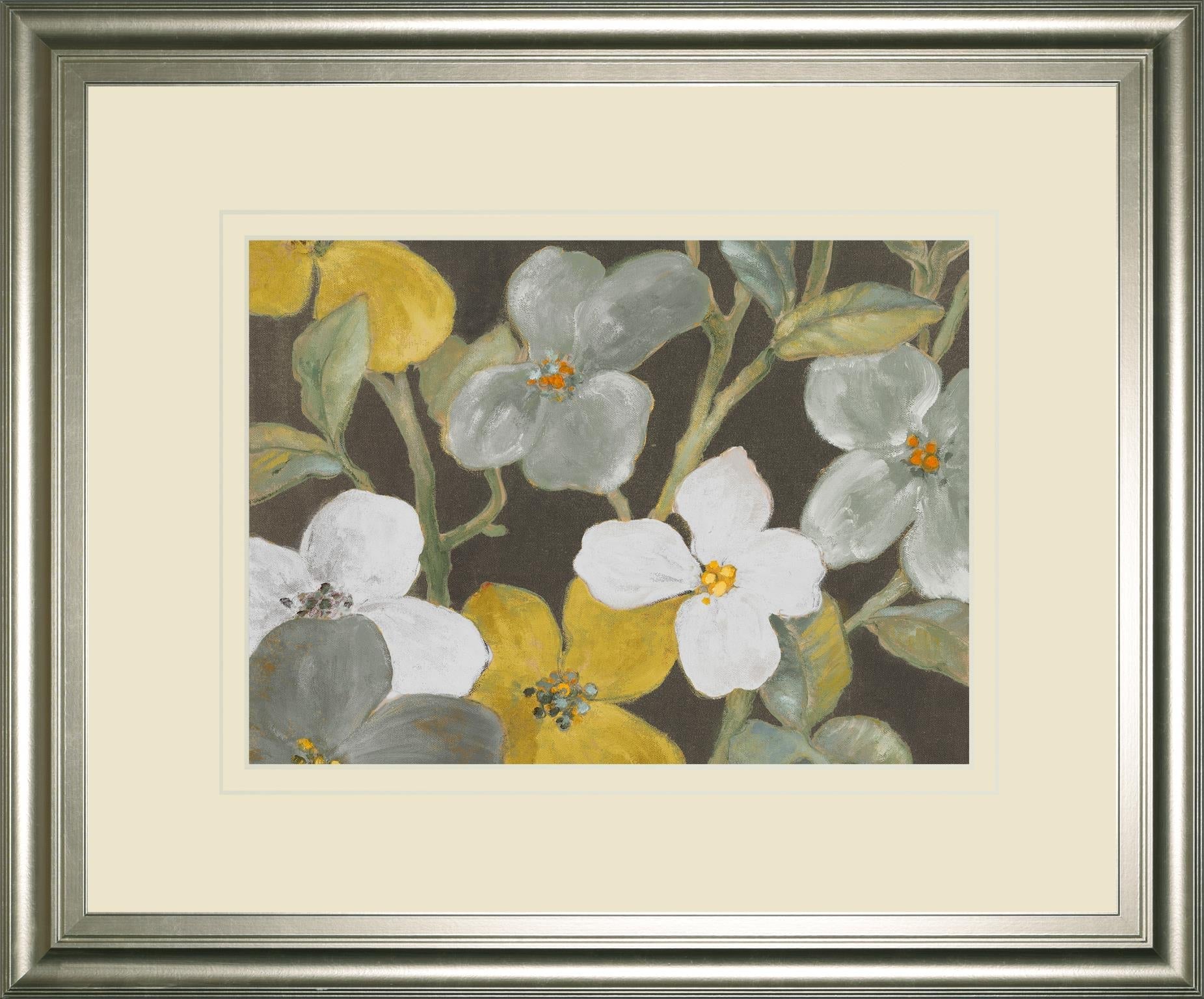 Garden Party In Gray 1 By Lanie Loreth 34X40 Framed Print