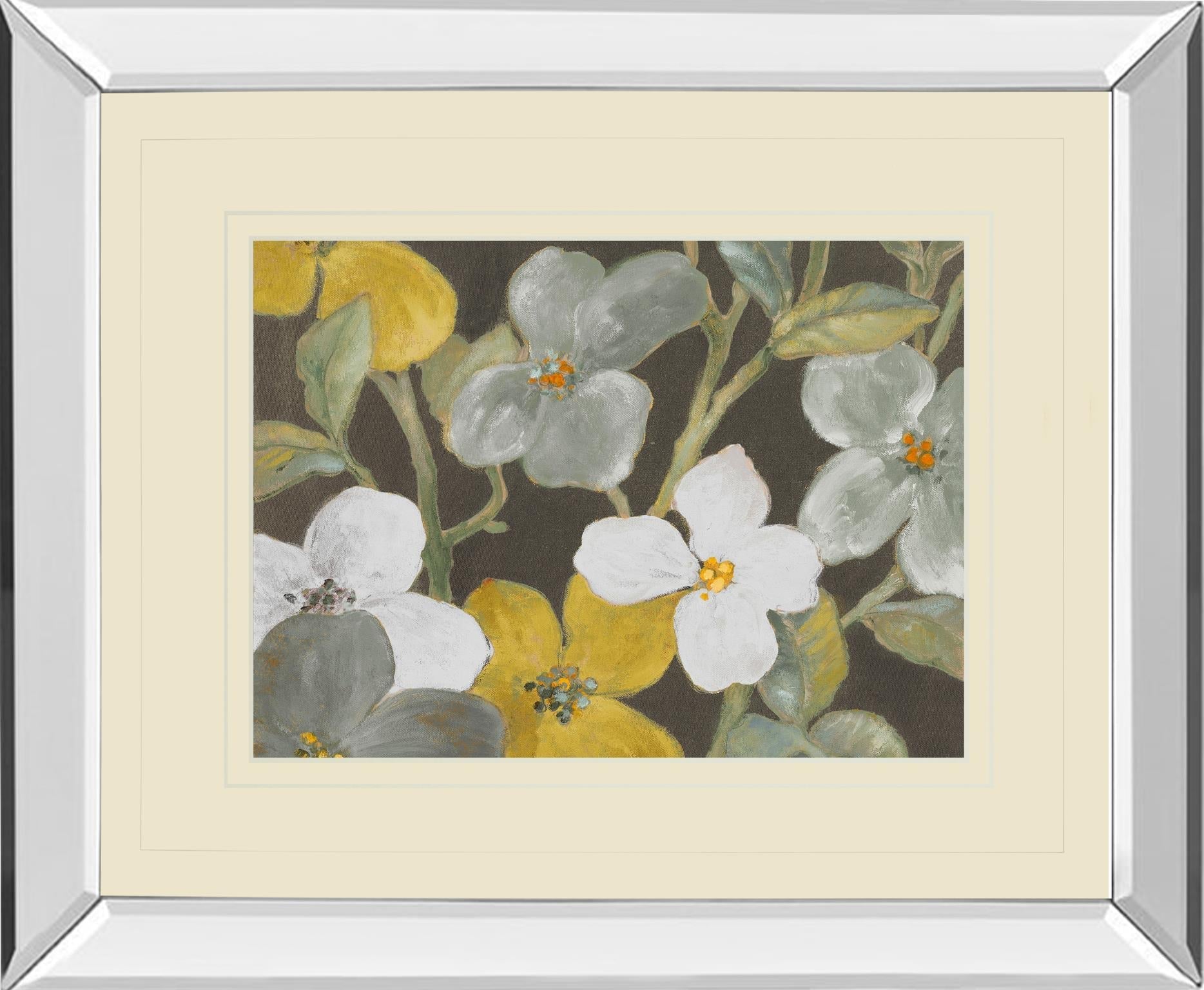 Mirrored Frame Garden Party In Gray 1 By Lanie Loreth 34X40 Mirror Frame Print