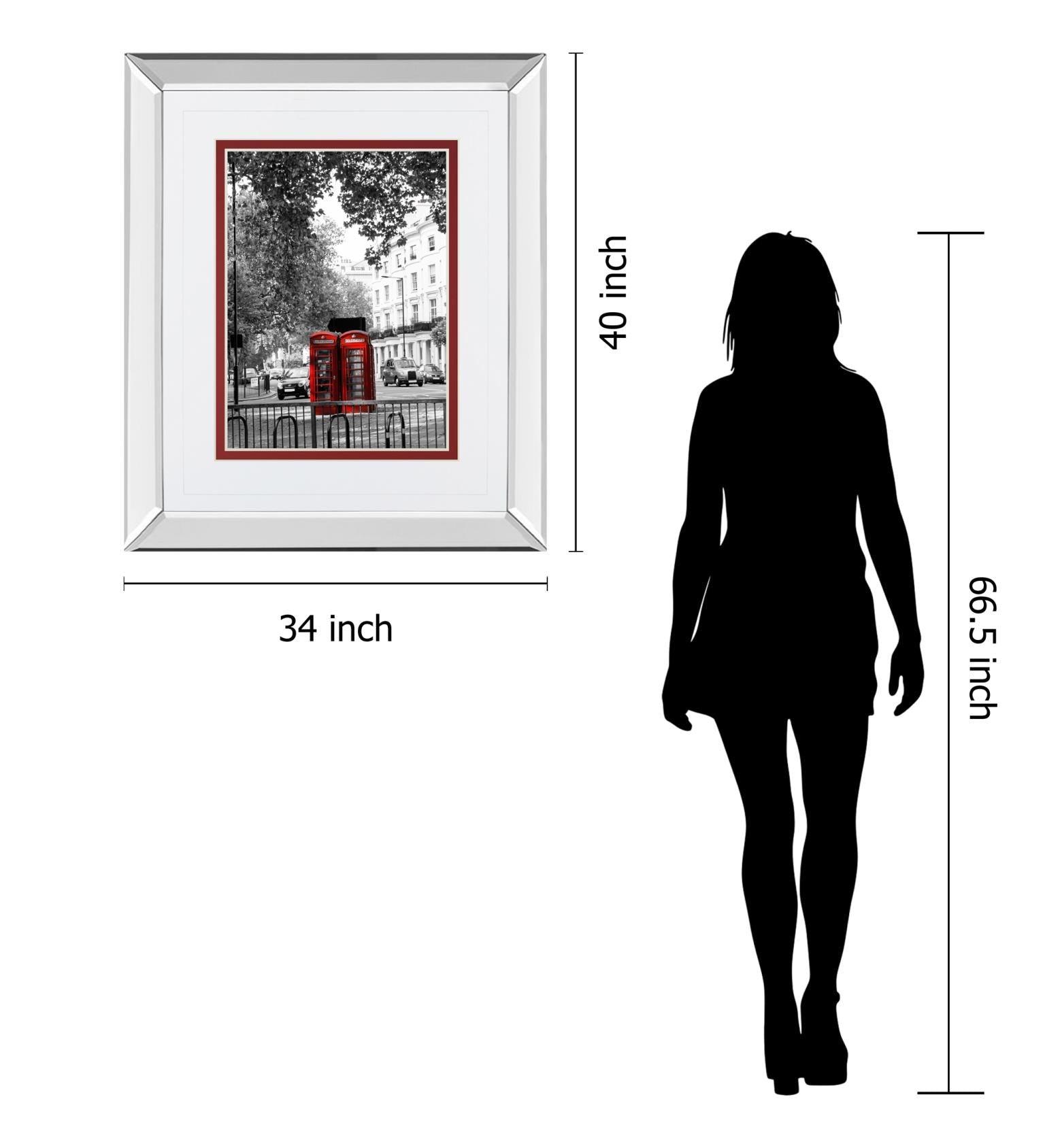 Mirrored Frame Telephone By Emily Navas 34X40 Mirror Frame Print