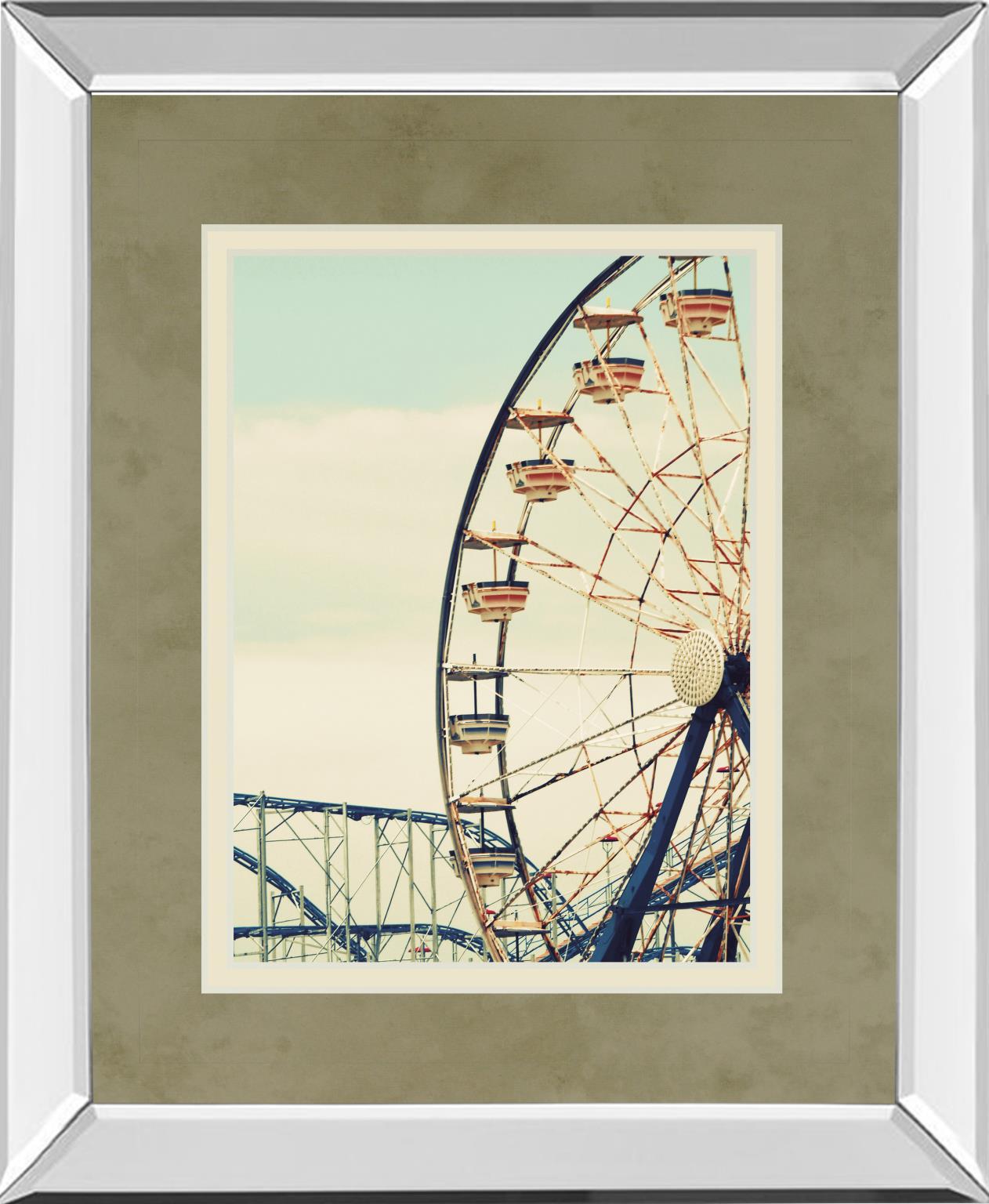 Mirrored Frame Retro Ferris By Gail Peck 34X40 Mirror Frame Print
