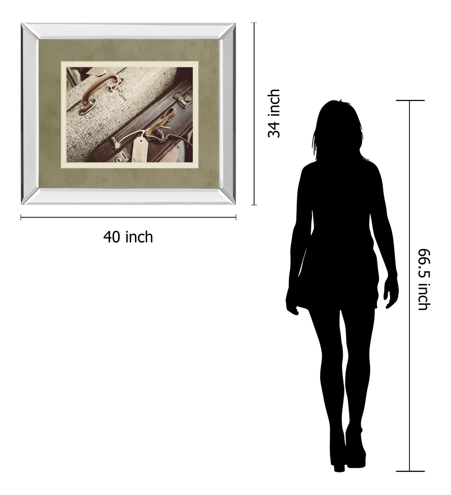 Mirrored Frame Old Travelers By Gail Peck 34X40 Mirror Frame Print