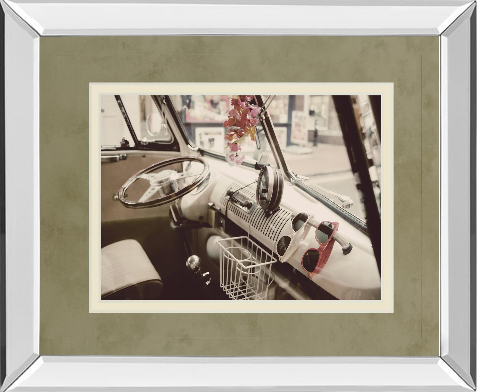 Mirrored Frame Cool Cats By Gail Peck 34X40 Mirror Frame Print