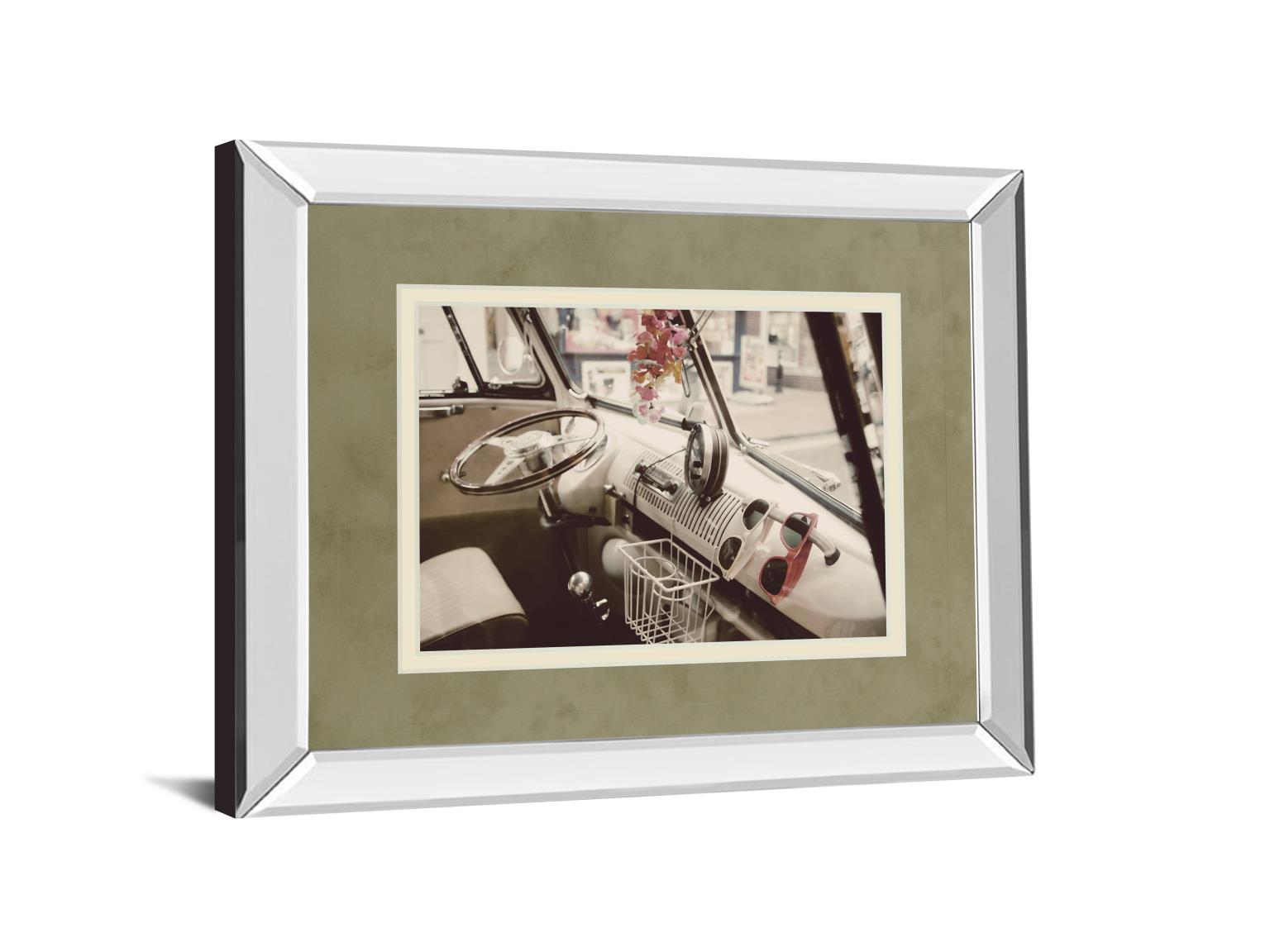 Mirrored Frame Cool Cats By Gail Peck 34X40 Mirror Frame Print