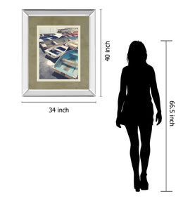 Mirrored Frame Eastern Coastal By Sarah Gardner 34X40 Mirror Frame Print
