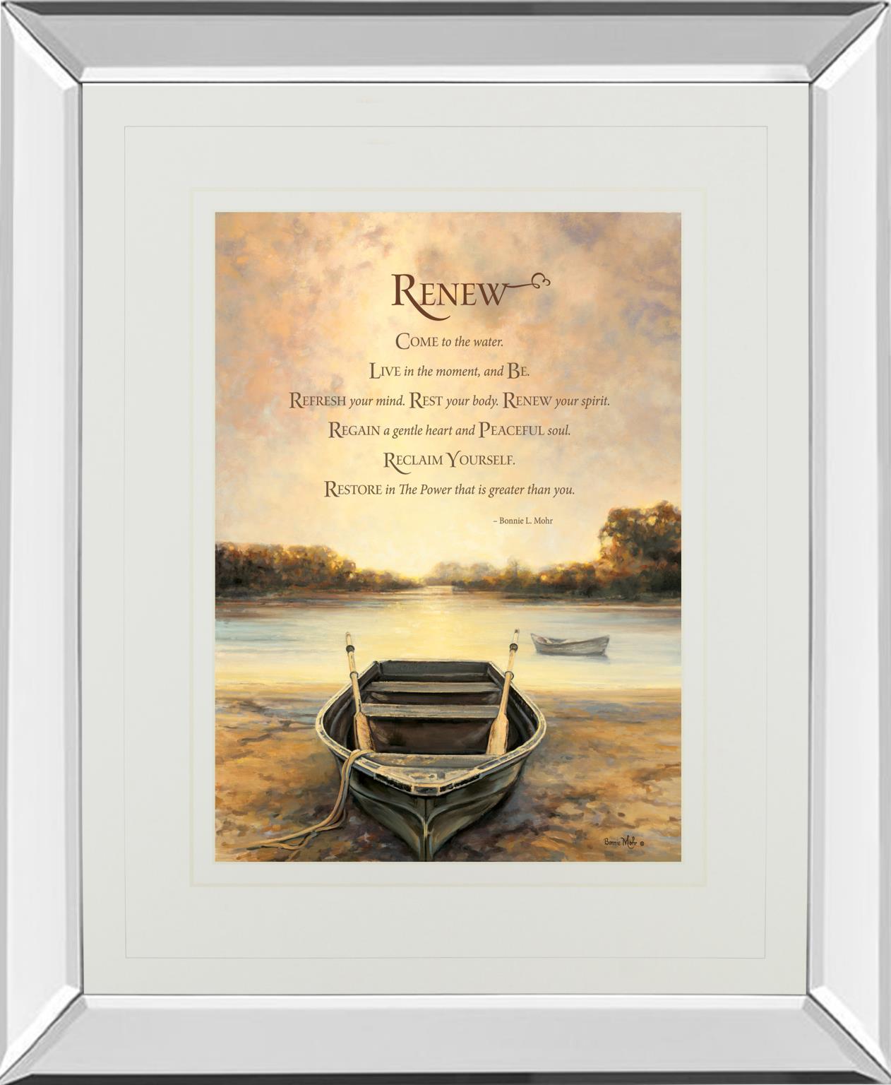 Mirrored Frame Renew By Bonnie Mohr 34X40 Mirror Frame Print