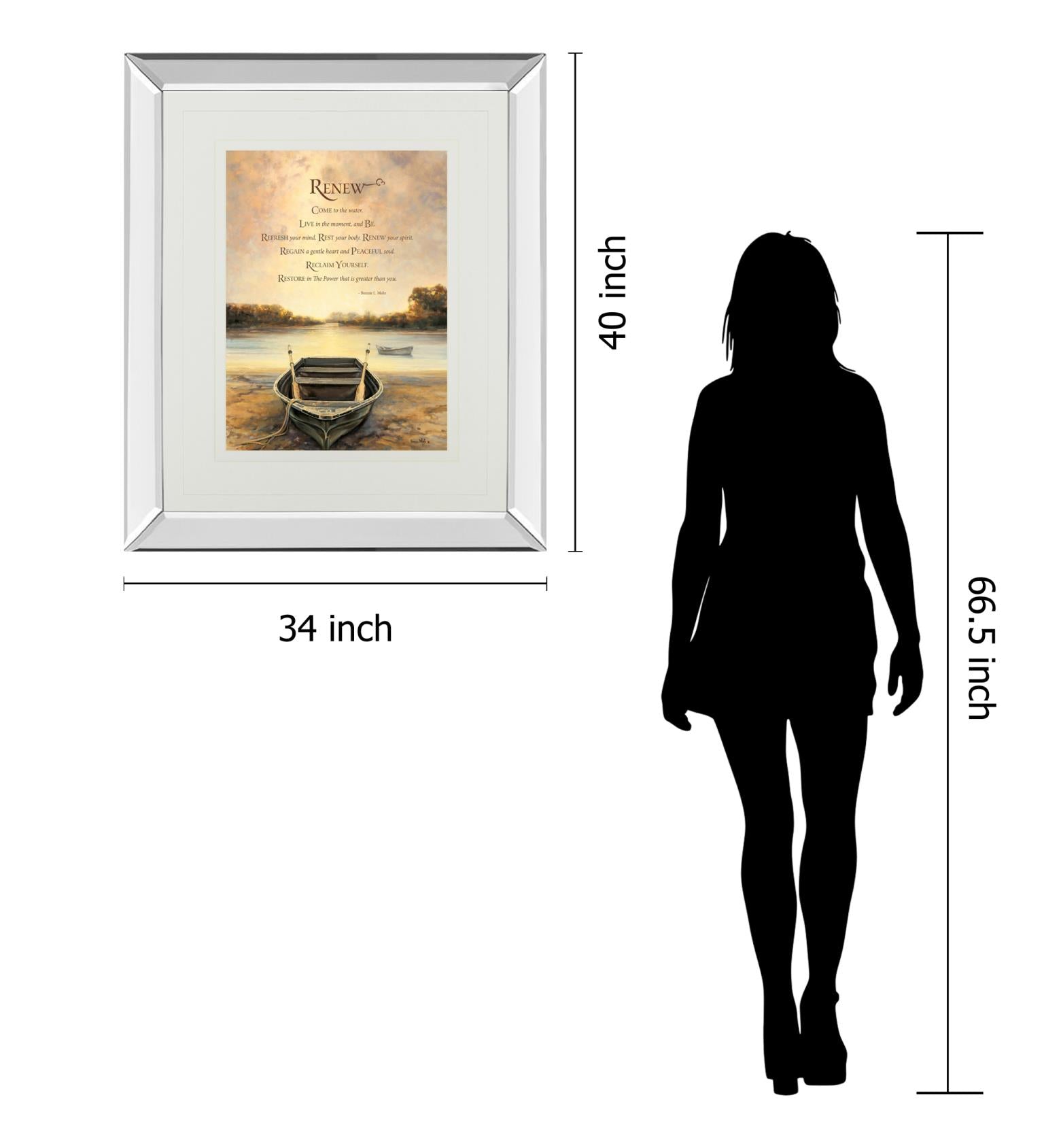 Mirrored Frame Renew By Bonnie Mohr 34X40 Mirror Frame Print