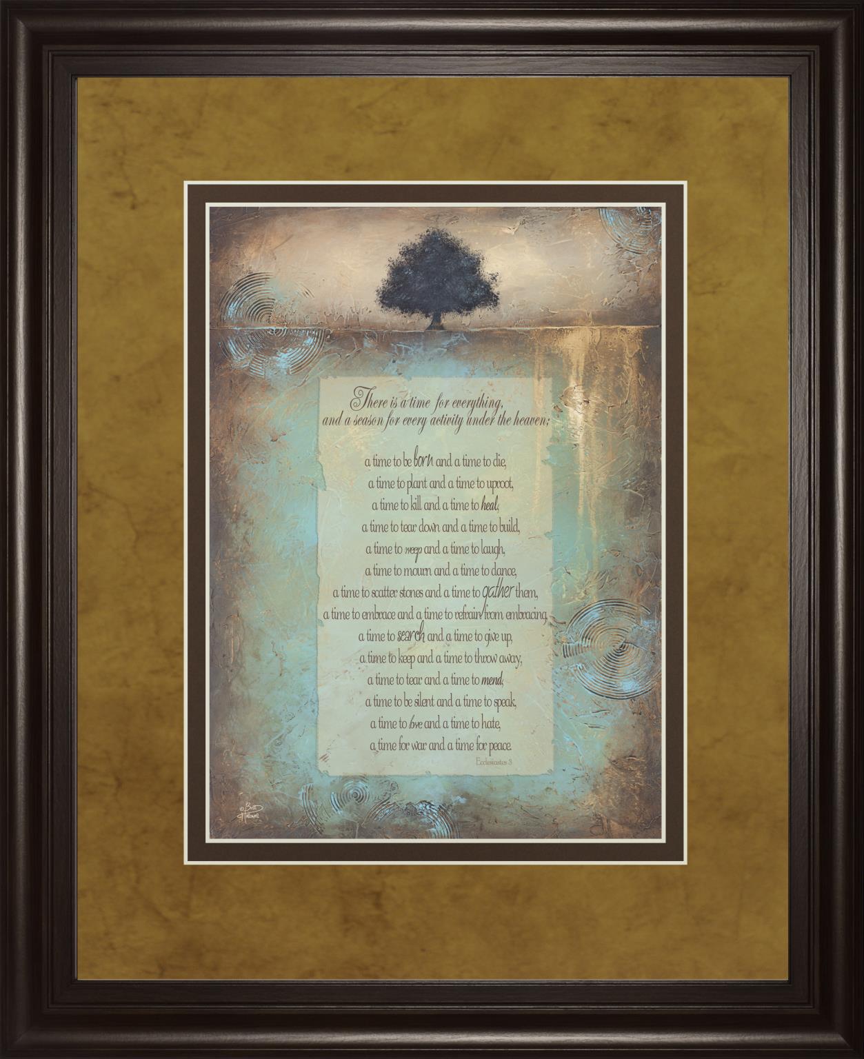 Time For Everything By Brit Hallowell 34X40 Framed Print