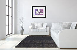 Flowers In Unity - Purple By David Bromstad 34X40 Framed Print
