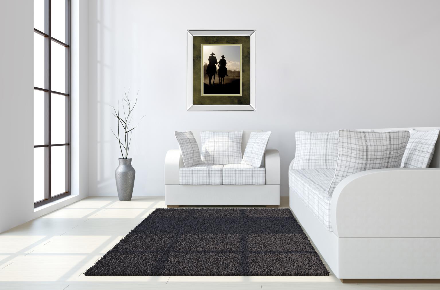 Mirrored Frame Cavaliers By Yann Siwiak 34X40 Mirror Frame Print