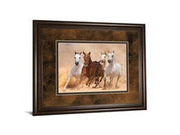Horses In Dust By Loya_Ya 34X40 Framed Print
