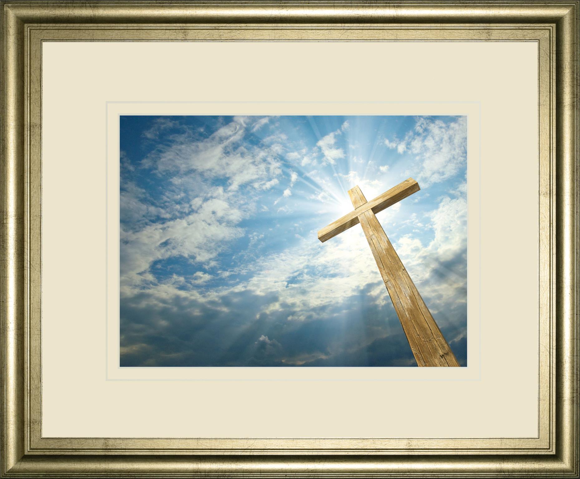 Cross In The Sky By Viadischern 34X40 Framed Print