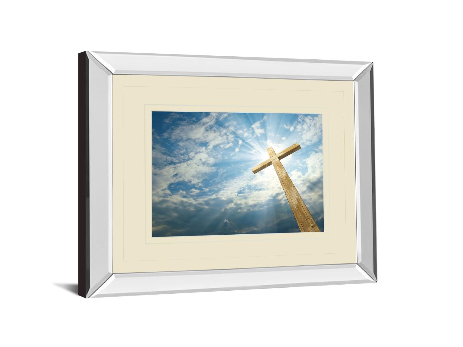 Mirrored Frame Cross In The Sky By Viadischern 34X40 Mirror Frame Print