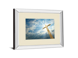 Mirrored Frame Cross In The Sky By Viadischern 34X40 Mirror Frame Print