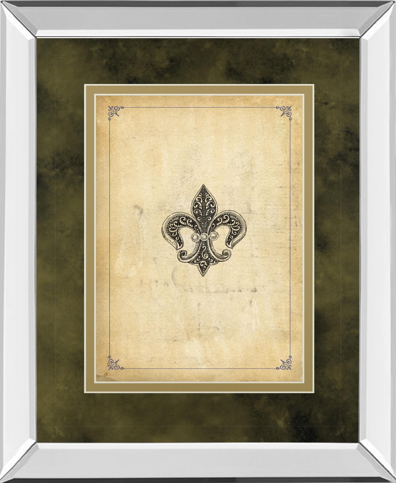 Mirrored Frame Fleur Di Lies I By Alexey Paviuts 34X40 Mirror Frame Print