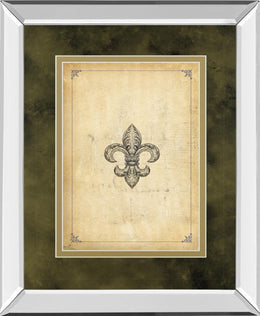 Mirrored Frame Fleur Di Lies Ii By Alexey Paviuts 34X40 Mirror Frame Print