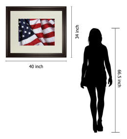 American Flag By Kikk 34X40 Framed Print