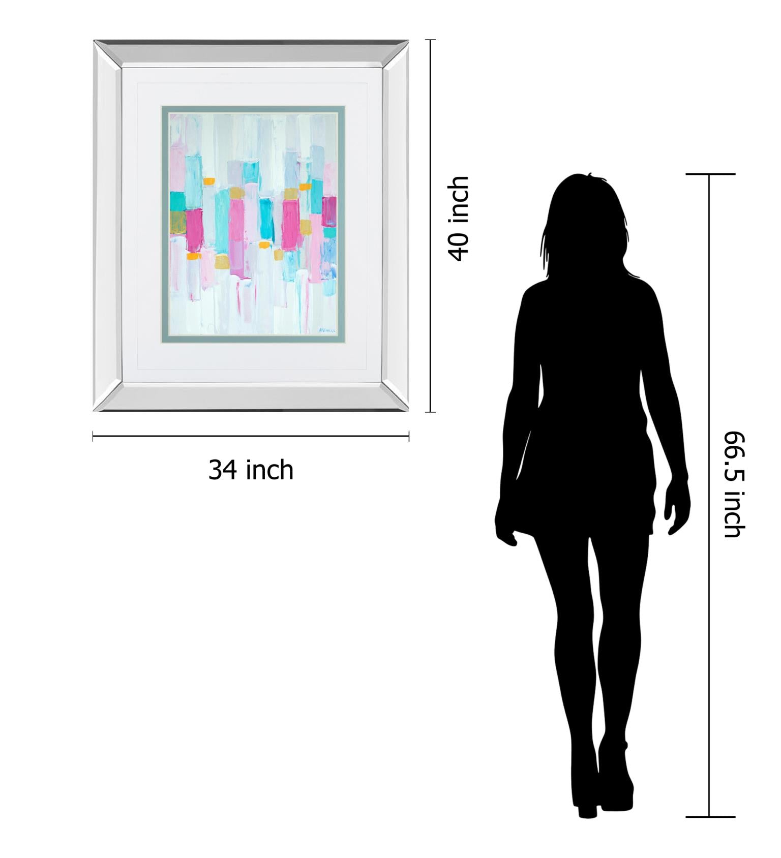 Mirrored Frame Cool Rhizome I  By Ann Marie Coolick 34X40 Mirror Frame Print