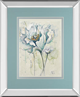 Mirrored Frame Fresh Poppies I  By Patricia Pinto 34X40 Mirror Frame Print