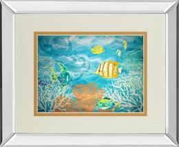 Mirrored Frame Under The Sea By Julie Derice 34X40 Mirror Frame Print