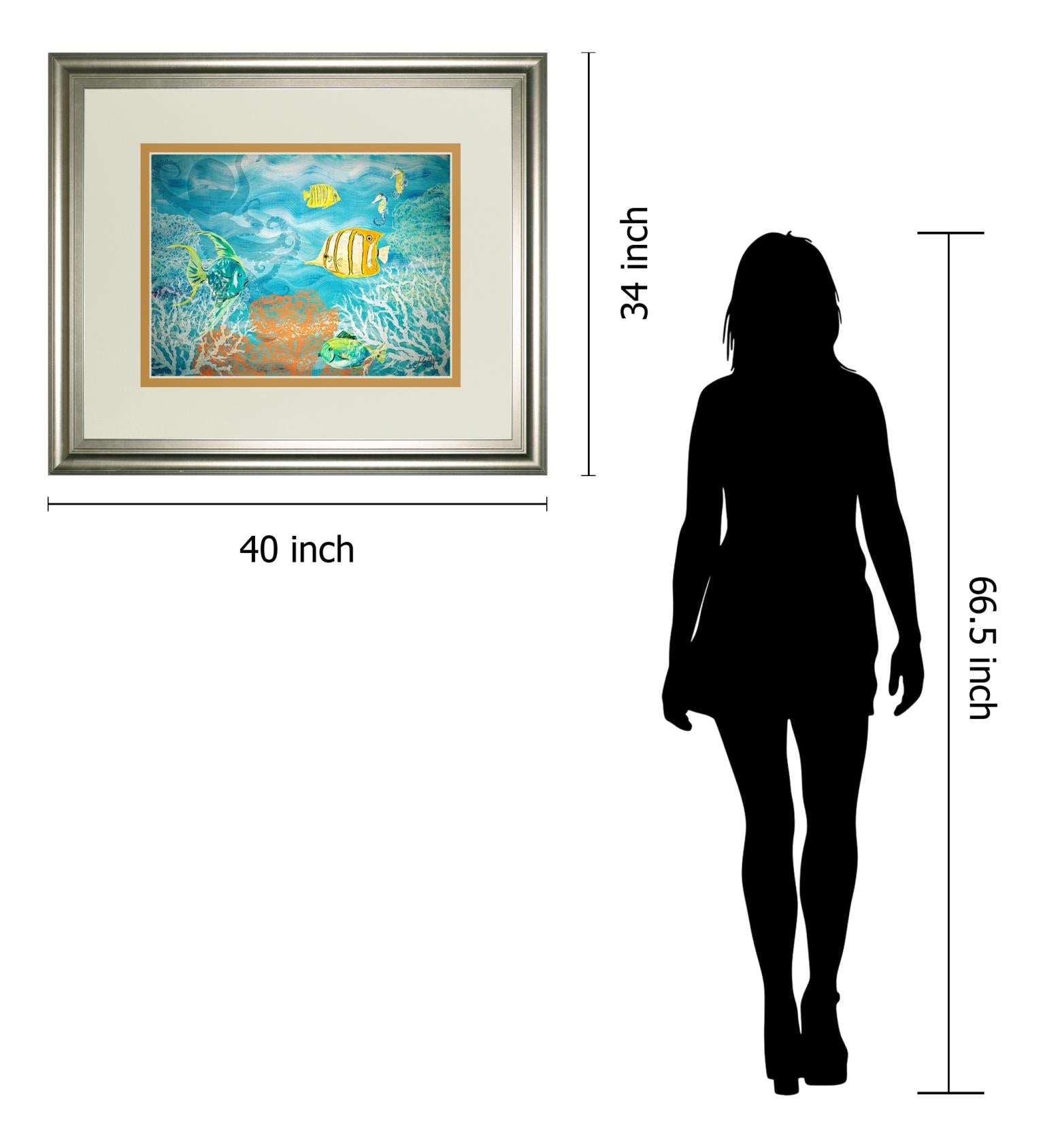 Under The Sea By Julie Derice 34X40 Framed Print