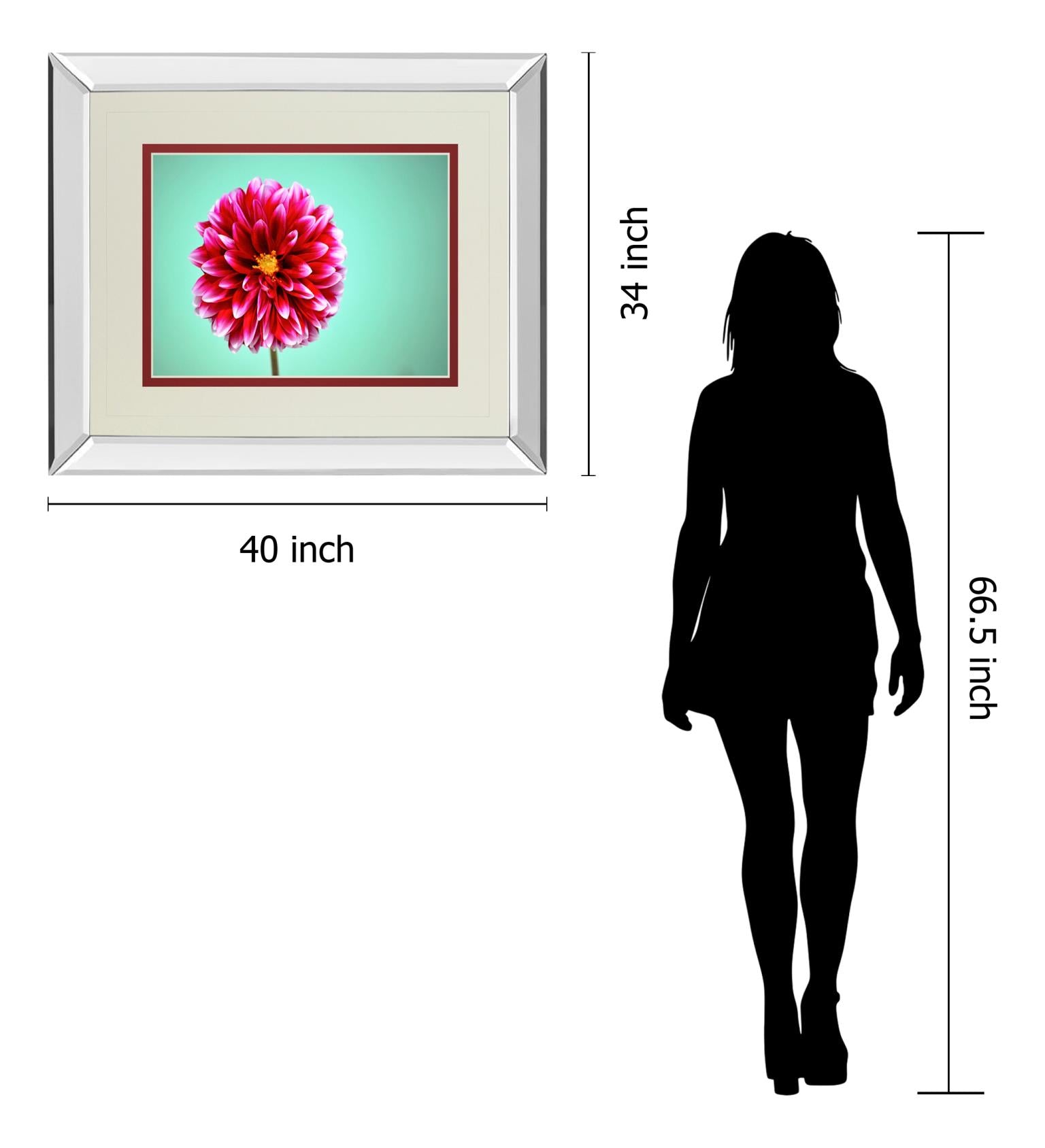 Mirrored Frame Zenia By Gail Peck 34X40 Mirror Frame Print