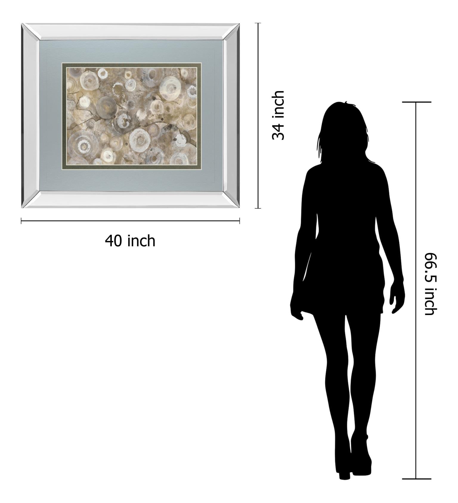 Mirrored Frame Natural Agate By Albena Hristova  ***Monl*** 34X40 Mirror Frame Print