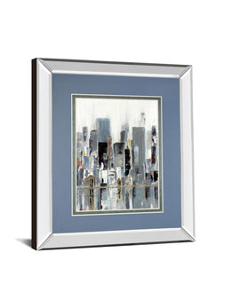 Mirrored Frame City Bridge By Aziz Kadmiri 34X40 Mirror Frame Print