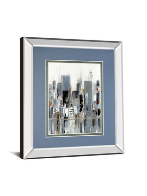 Mirrored Frame City Bridge By Aziz Kadmiri 34X40 Mirror Frame Print