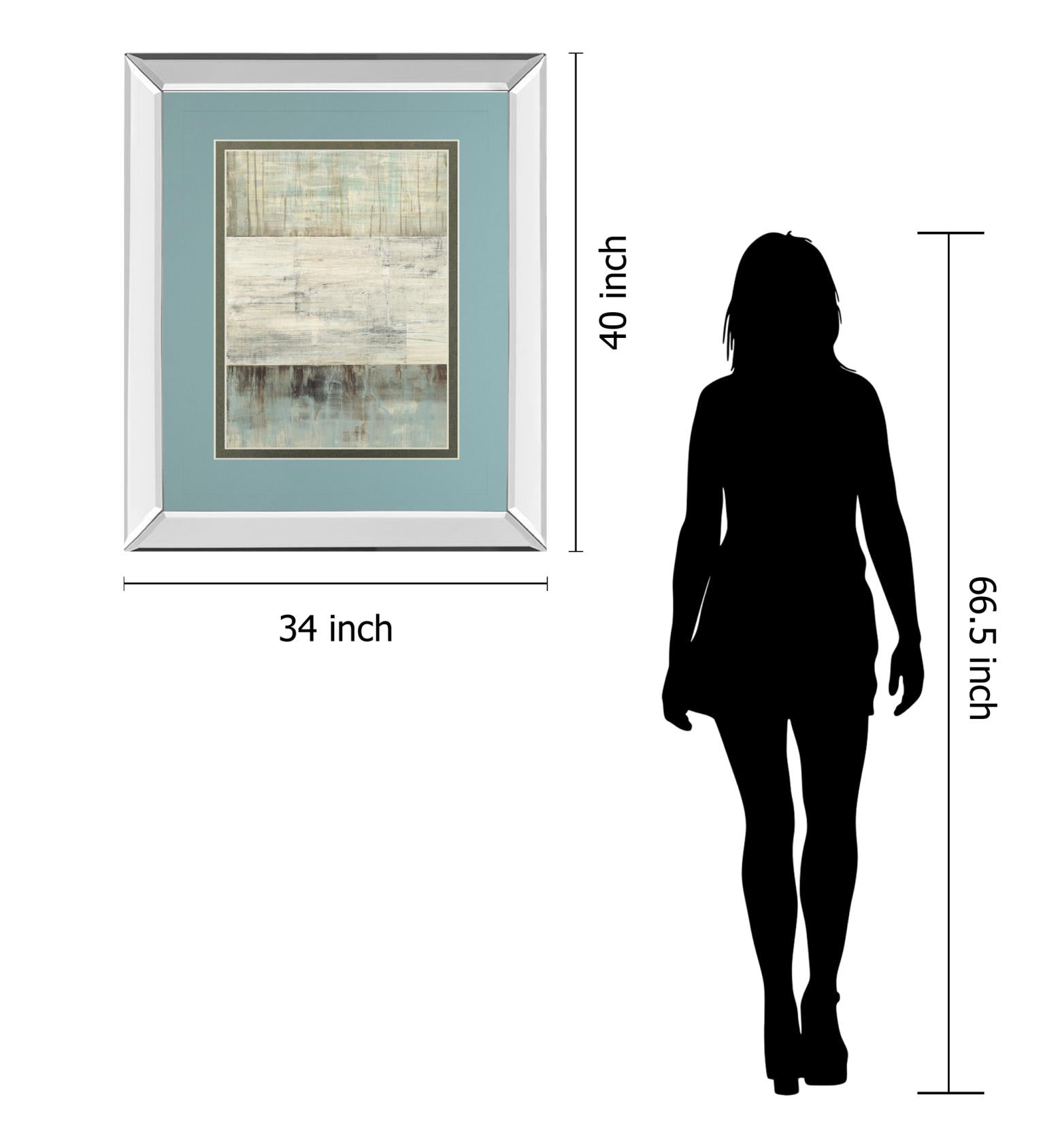 Mirrored Frame Of Fog & Snow By Heather Ross 34X40 Mirror Frame Print