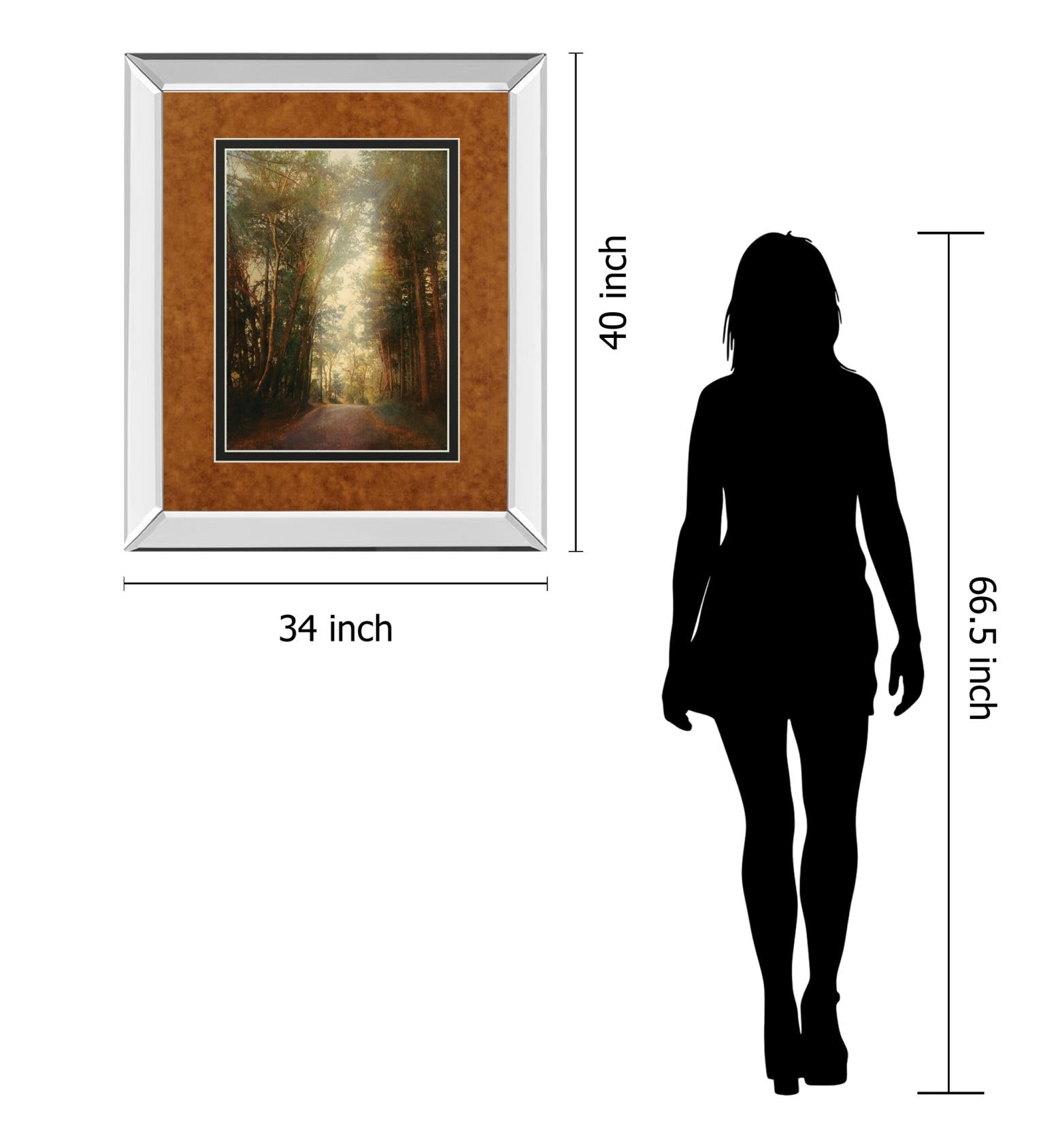 Mirrored Frame Road Of Mysteries Ii By Amy Melious  ***Monl*** 34X40 Mirror Frame Print