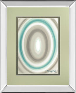 Mirrored Frame Concentric Ovals #1 By David Bromstad 34X40 Mirror Frame Print