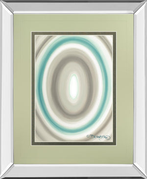 Mirrored Frame Concentric Ovals #1 By David Bromstad 34X40 Mirror Frame Print