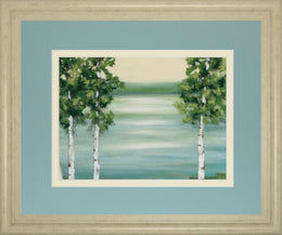 Quiet Lake By Rita Vindeszia 34X40 Framed Print