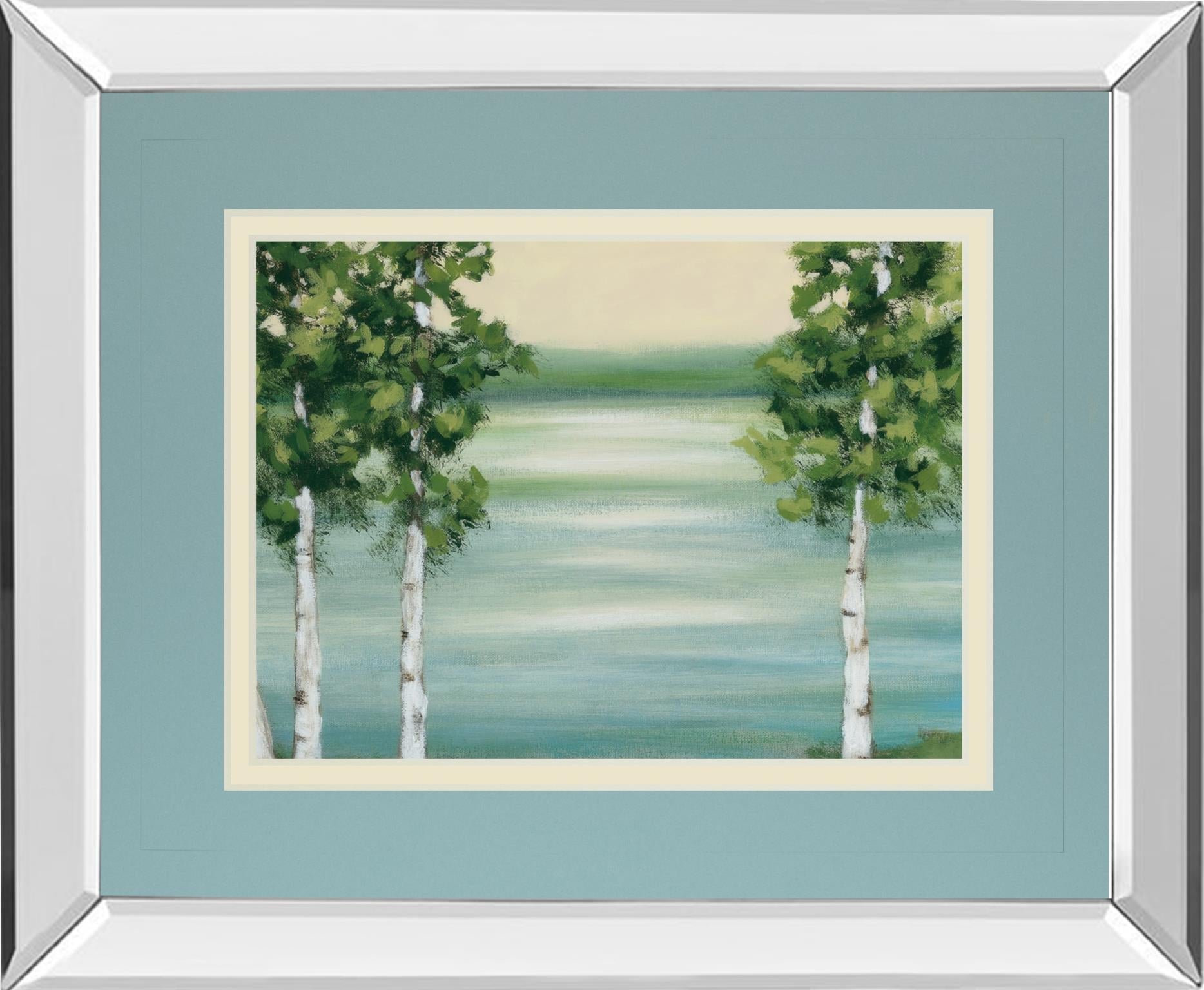 Mirrored Frame Quiet Lake By Rita Vindeszia 34X40 Mirror Frame Print