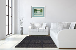 Mirrored Frame Quiet Lake By Rita Vindeszia 34X40 Mirror Frame Print