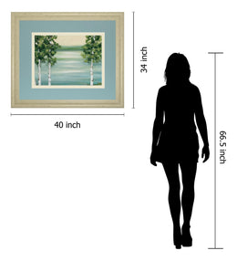 Quiet Lake By Rita Vindeszia 34X40 Framed Print