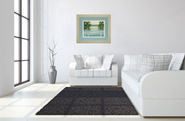 Quiet Lake By Rita Vindeszia 34X40 Framed Print