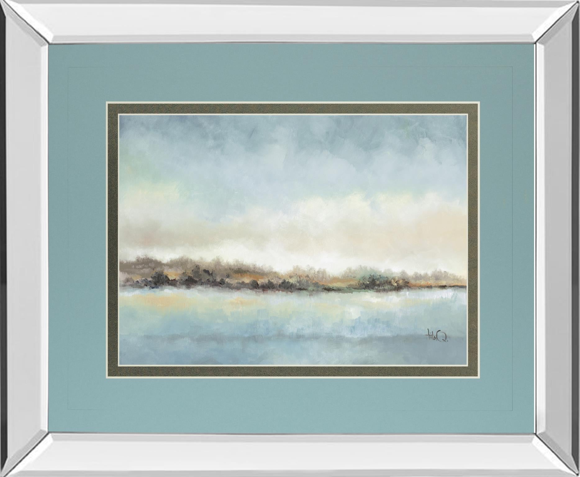 Mirrored Frame Calm Horizon By Tita Quintero 34X40 Mirror Frame Print