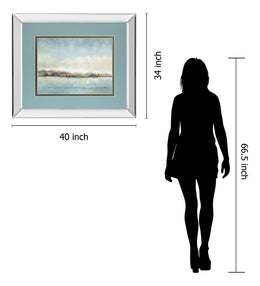Mirrored Frame Calm Horizon By Tita Quintero 34X40 Mirror Frame Print