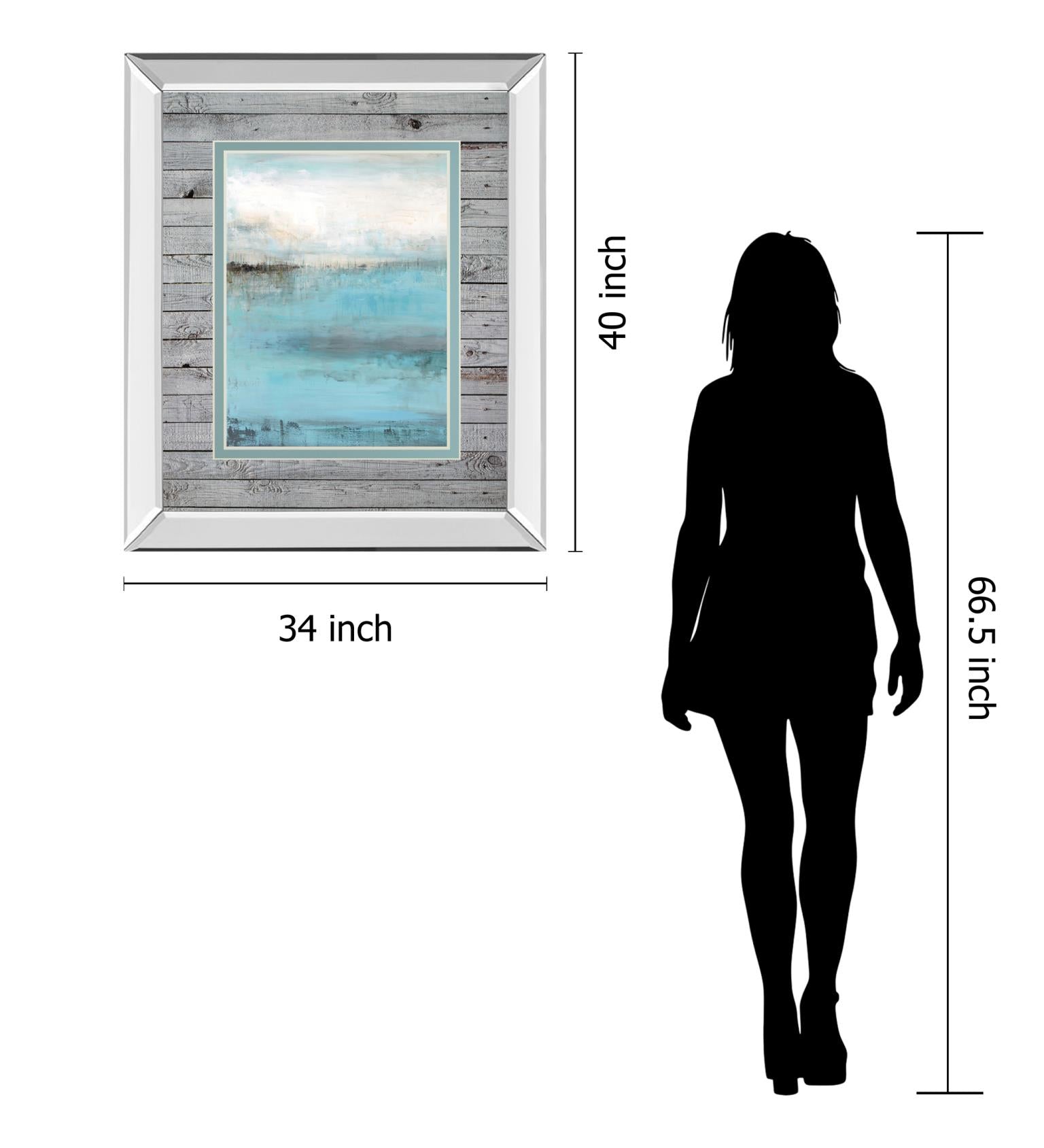 Mirrored Frame Â Beyond The Sea By Wani Pasion 34X40 Mirror Frame Print