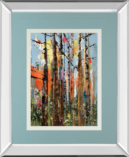Mirrored Frame Eclectic Forest By Rebecca Meyers 34X40 Mirror Frame Print