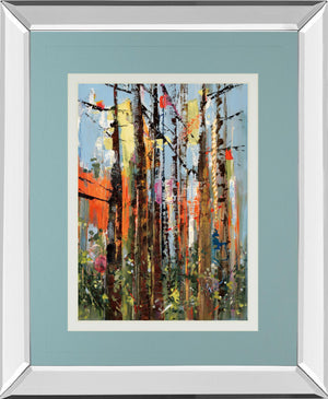 Mirrored Frame Eclectic Forest By Rebecca Meyers 34X40 Mirror Frame Print