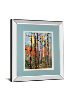 Mirrored Frame Eclectic Forest By Rebecca Meyers 34X40 Mirror Frame Print
