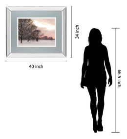 Mirrored Frame Rosy Sunset By Frank Assaf 34X40 Mirror Frame Print